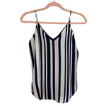 Express Navy/White/Blush Striped V-Neck Cami Top NWT- Size XXS