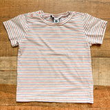 Busy Bees White/Red/Blue Striped Tee- Size 2 (see notes)