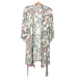 Soma White Cool Nights Short Piped Robe- Size S/M