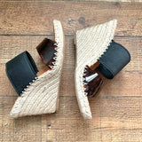 Dolce Vita Black/Tortoise Strap Canvas Wedge- Size 9 (Like new!)