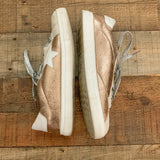 Vici Tan/Metallic Sneakers With New Laces- Size 10