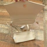 Mudpie Nude Faux Leather Clear Backpack NWT