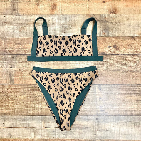 Dolce Vita Animal Print Padded Bikini Top- Size L (we have matching bottoms)