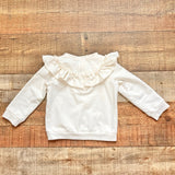 Tucker + Tate Cream Ruffle Neckline Sweatshirt- 18M