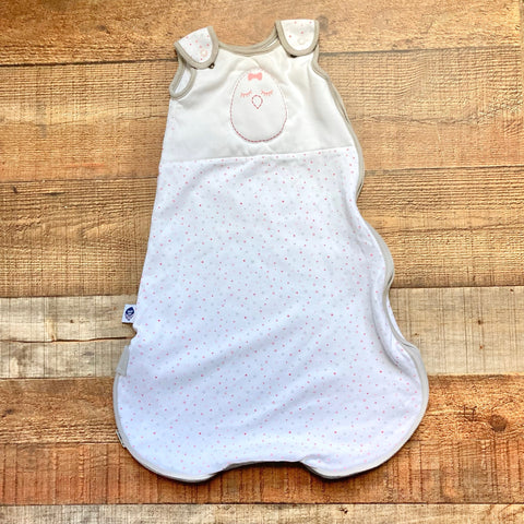 Nested Bean Pink/Gray Stars Weighted Sleep Sack- Size 0-6M (7-18 lbs)