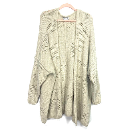 Chicwish Cream Open Knit Cardigan- Size ~M/L (see notes)