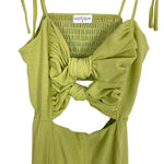 Vestique Lime Green Front and Back Cut Out Wide Leg Jumpsuit- Size M (sold out online)