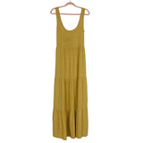 Lovestitch Mustard Back Tie Tiered Maxi Dress- Size S (see notes)