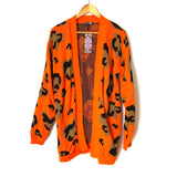 Boohoo Tall Orange Leopard Print Cardigan NWT- Size S/M
