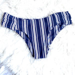Show Me Your Mumu Navy Striped Bikini Bottoms- Size S (BOTTOMS ONLY)