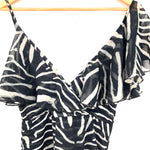 Show Me Your Mumu Striped Ruffle Zebra Print Dress- Size S