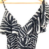 Show Me Your Mumu Striped Ruffle Zebra Print Dress- Size S