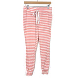 Amaryllis Pink and White Striped Lounge Joggers- Size S (Inseam 26.5”)