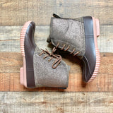 Marley Lilly Brown Monogrammed (WBR) Tongue Duck Boots- Size 7