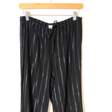 Victoria Secret Black Metallic Striped Pajama Set- Size S (sold as a set)