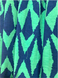 No Brand Blue and Green Smocked Bodice Strapless Dress- Size ~S (see notes)
