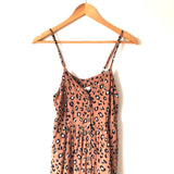Mustard Seed Animal Print Button Up Jumpsuit- Size S