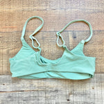 Aerie Green Ribbed Padded Bikini Top- Size S (we have matching bottoms)