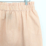 Lauren James Orange/White Seersucker Scalloped Hem Skirt- Size L