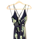 Dress Forum Navy Palm Print Palazzo Jumpsuit NWT- Size M (sold out online)