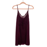 Midnight Bakery Plum Lace Chemise with Back Ties- Size L