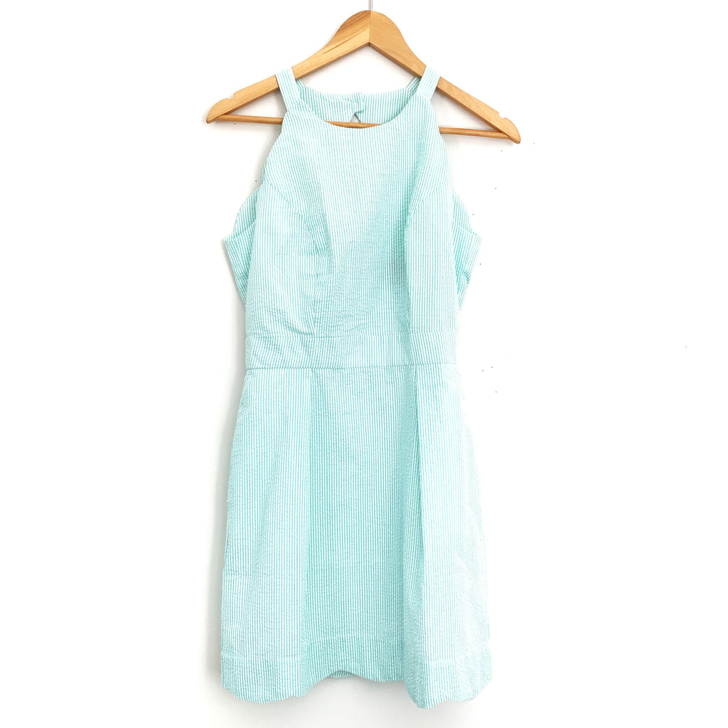 Lauren James Green Seersucker Dress with Scalloped Hem- Size S The Saved Collection Lauren James Green Seersucker Dress with Scalloped Hem- Size S The Saved Collection