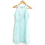 Lauren James Green Seersucker Dress with Scalloped Hem- Size S