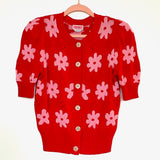 Kate Spade Red and Pink Floral Button Up Cardigan- Size XS (SOLD OUT ONLINE)