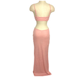 No Brand Light Pink Cut Out Adjustable Strap Maxi Dress (fabric is thin)- Size M