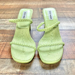 Steve Madden Neon Green Braided Strap Sandals- Size 8.5