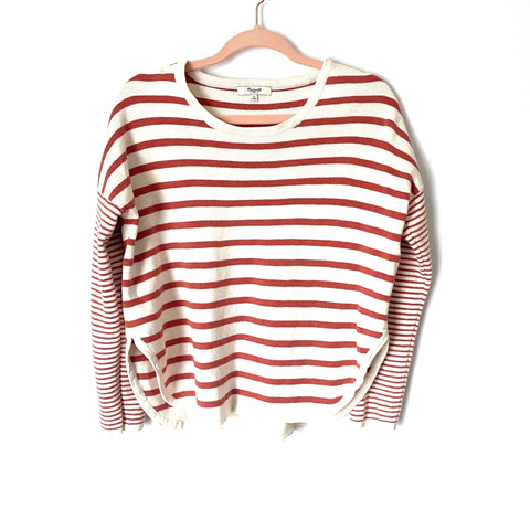 Madewell Striped Round Hem Sweater- Size S