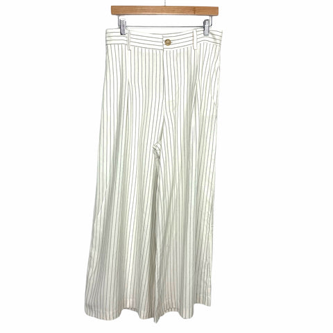 By Together White/Black Stripe Wide Leg Pants NWT- Size L