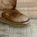 UGGS Girl's Faux Fur Bailey Bow Boots- Size 10 (see notes)