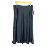 Scoop Black Slip  Midi Skirt NWT- Size L (12-14)