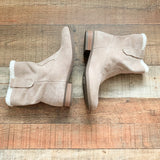 Sole Society Taupe Sherpa Lined Boots- Size 9