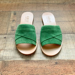 ABLE Green Suede Slip On Sandals NWOT- Size 6.5