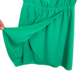 H&M Green Wrap Bottom with Ruched Shoulder Detail and Keyhole Back Dress- Size 12