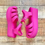 Jeffrey Campbell Pink Platform Fisherman Jelly Sandals- Size 9 (sold out online)