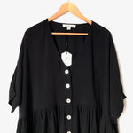 Vine & Love Black Button Down Dress NWT- Size S