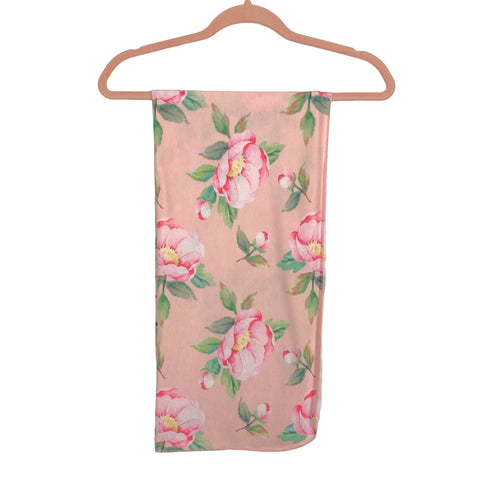 Toby Pink Floral Swaddle Blanket