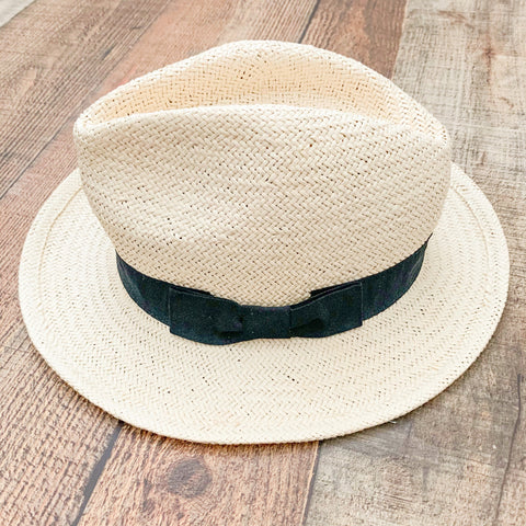 Old Navy Paper Hat With Black Bow Belt- Size S/M (See Notes)