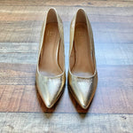 Shu Shop Leonor Gold Pumps- Size 8.5 (Like New, sold out online)