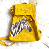 Minted Canvas Snap "Kate" Personalized Zebra Backpack NWT (*see notes)