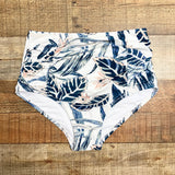 Mermaid Swimwear Tropical Leaf/Floral Pattern Ruched Sides Bikini Bottoms- Size S (we have matching top)