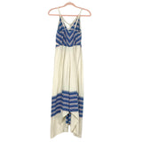 ASTARS Cream Colorful Halter Asymmetrical Hem Dress- Size S