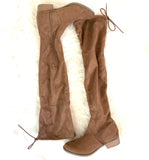 Arizona Jean Company Brown Flat Over the Knee Boots with Tie Back- Size 8.5 (Like New!)