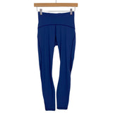 Lululemon Blue Mesh Detail Leggings- Size 4 (Inseam 25.5")