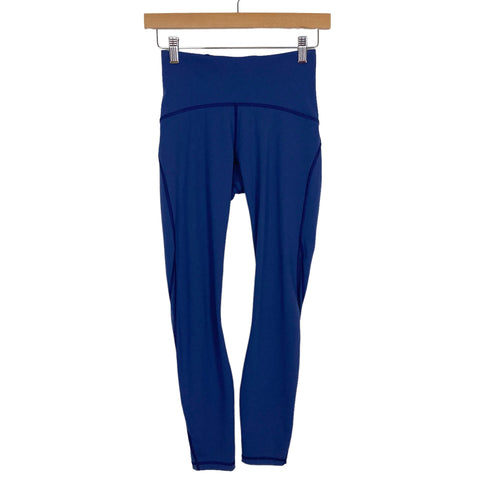 Lululemon Blue Mesh Detail Leggings- Size 4 (Inseam 25.5")