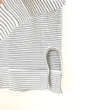 Daily Ritual Striped Terry Cotton and Modal Pullover with Side Cut Outs- Size M