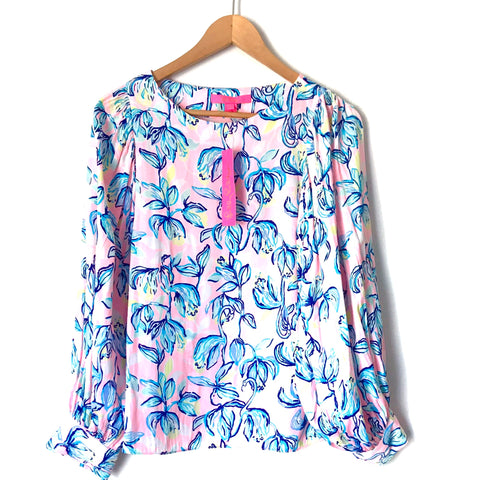 Lilly Pulitzer Sweet Pea Pink Floral Blouse NWT- Size XS